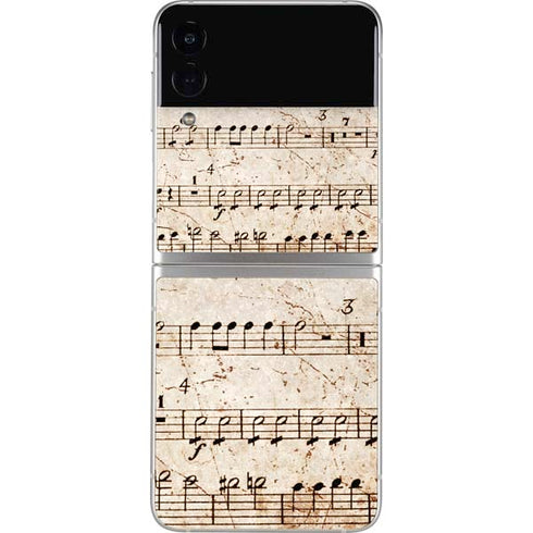 Antique Notes Galaxy Z Flip3 5G Skin
